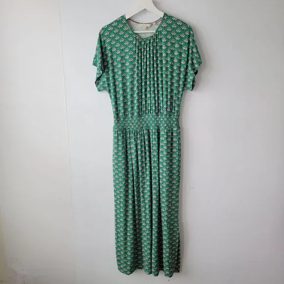 Boden | Dresses | Boden Womens Green Jersey Midi Dress Highland Geo Size 6r  | Poshmark